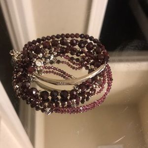 Burgandy bracelet set